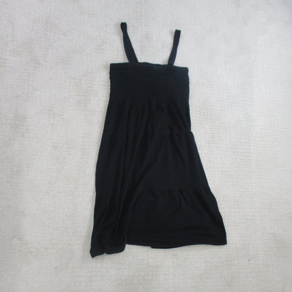 Faded Glory Cover Up Womens Medium Black Elastic Tank Swim Suit Cover Up